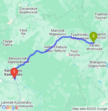 Маршрут из Кемерова в Итатский