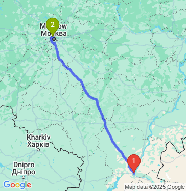 Маршрут из Волгограда в Москву