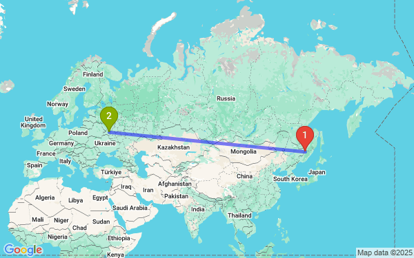 Маршрут из Бикина в Брянск