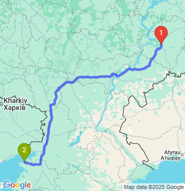 Маршрут из Самары в Ейск