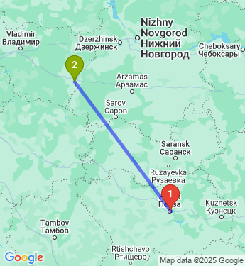Маршрут из Пензы в Мурома