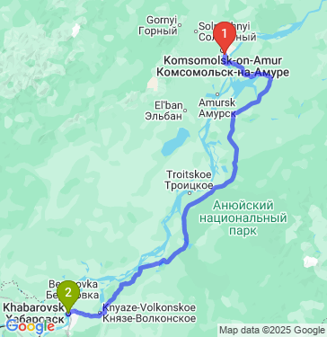 Маршрут из Комсомольска-на-Амуре в Хабаровск