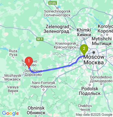 Маршрут из Московской Области в Москву