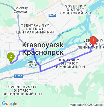 Маршрут по Красноярску