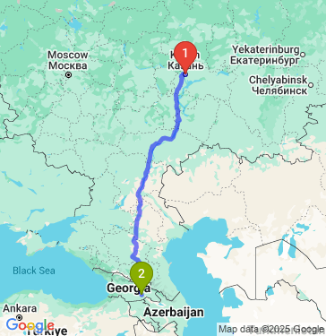 Маршрут из Казани в Тбилиси