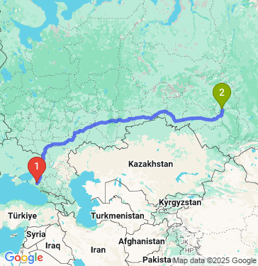 Маршрут из Краснодара в Томск
