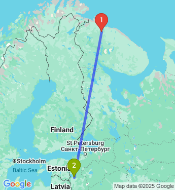 Маршрут из Мурманска в Пскова