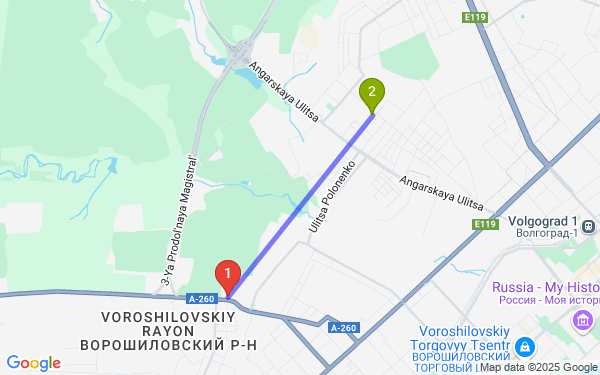 Маршрут по Волгограду