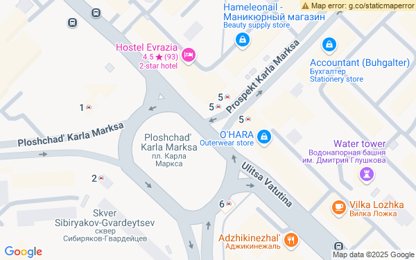 Маршрут из Хабаровска в Новосибирск