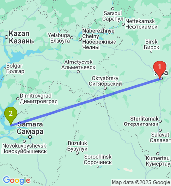 Маршрут из Уфы в Тольятти