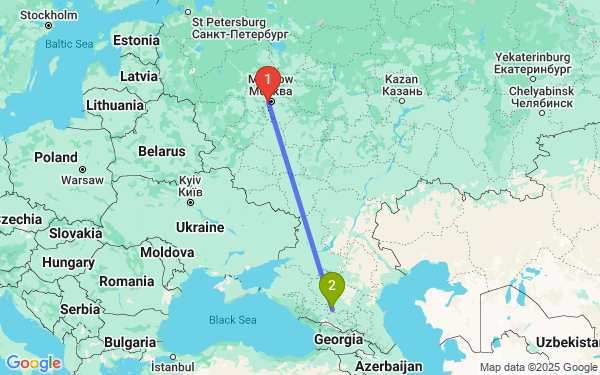 Маршрут из Немчиновки в Лермонтова