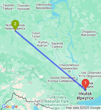 Маршрут из Иркутска в Нижнеудинска