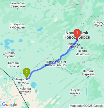 Маршрут из Новосибирска в Алтайский Край