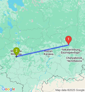 Маршрут из Перми в Москву
