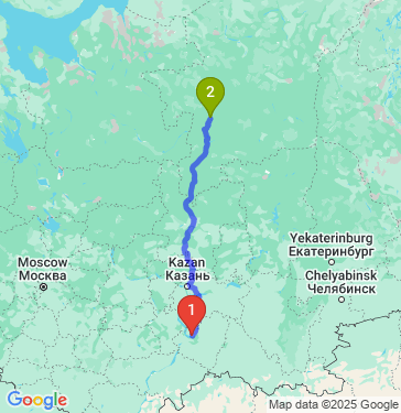 Маршрут из Тольятти в Емву