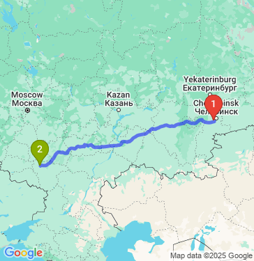 Маршрут из Полетаева в Воронеж