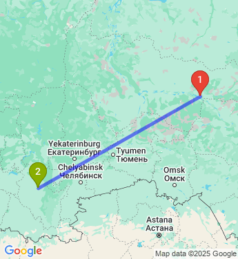 Маршрут из Нижневартовска в Уфу