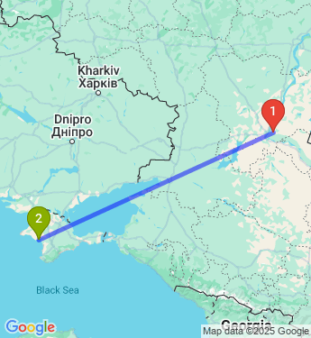 Маршрут из Волжского в Евпаторию