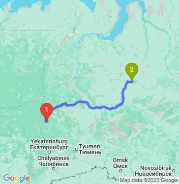 Маршрут из Краснотурьинска в Ноябрьск