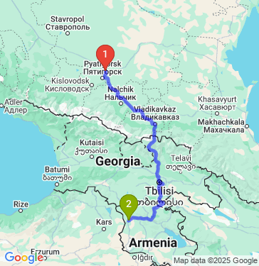 Маршрут из Минеральных Вод в Гюмри