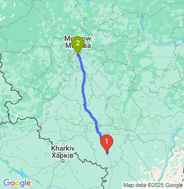 Маршрут из Павловска в Москву