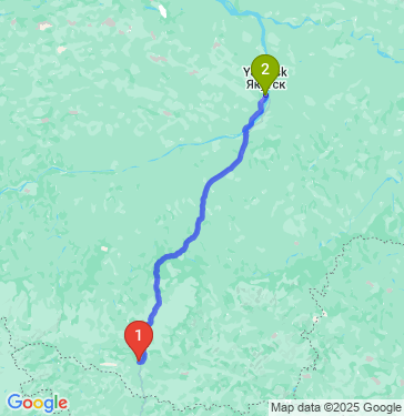 Маршрут из Нерюнгри в Якутск