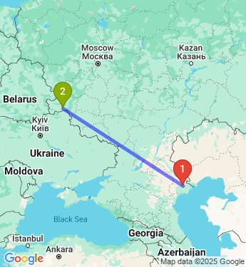 Маршрут из Астрахани в Погара