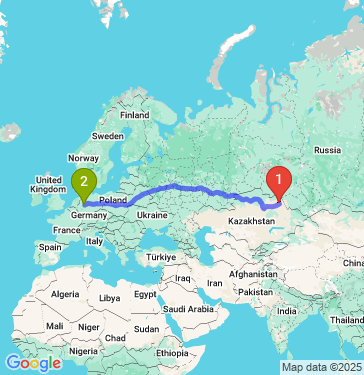 Маршрут из Павлодара в Билефельда