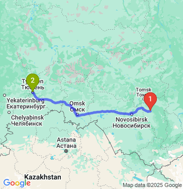 Маршрут из Кемерова в Тюмень