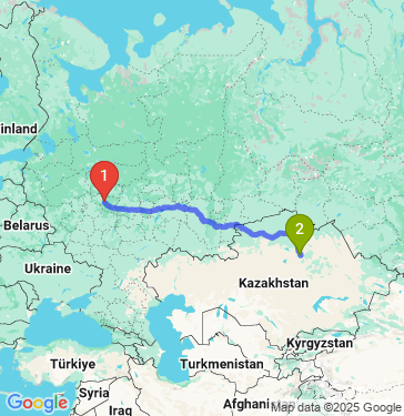 Маршрут из Владимира в Астану