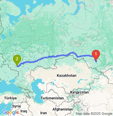 Маршрут из Барнаула в Воронеж