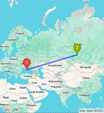 Маршрут из Симферополя в Красноярск