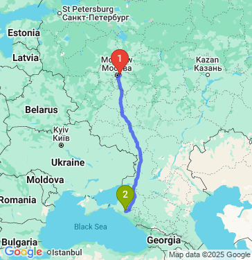 Маршрут из Балашихи в Северскую