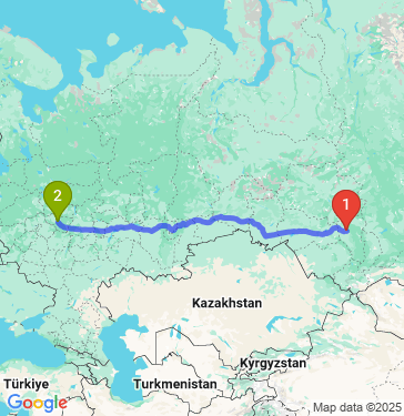Маршрут из Кемерова в Владимира