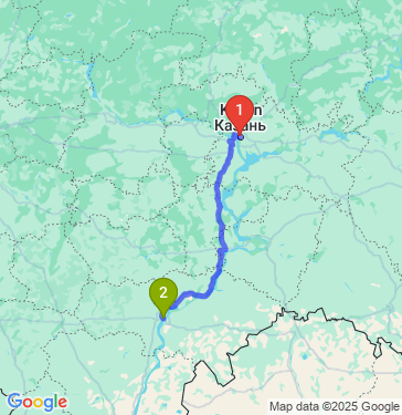 Маршрут из Казани в Саратов