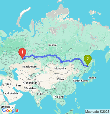 Маршрут из Магнитогорска в Хабаровск