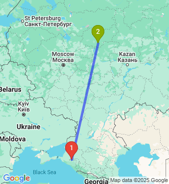 Маршрут из Краснодара в Макарьева