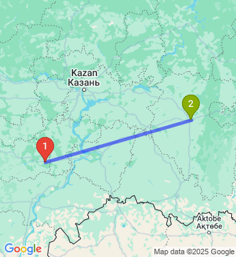 Маршрут из Кузнецка в Уфу