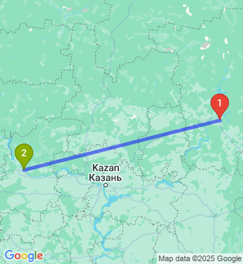 Маршрут из Перми в Нижний Новгород