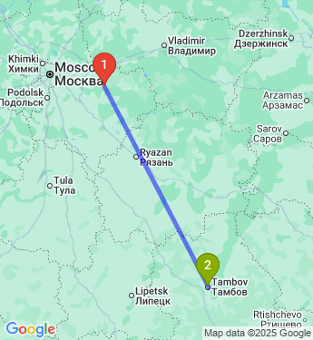 Маршрут из Куровского в Тамбова
