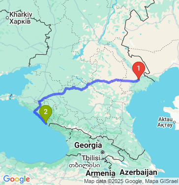 Маршрут из Астрахани в Сочи