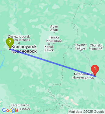 Маршрут из Нижнеудинска в Красноярск