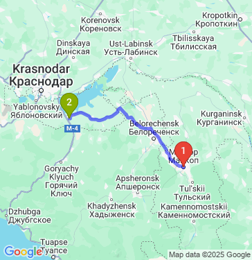 Маршрут из Майкопа в Адыгейск