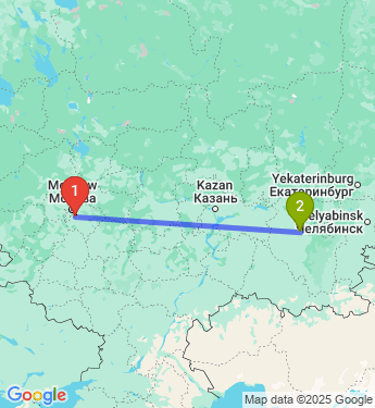Маршрут из Домодедова в Уфу