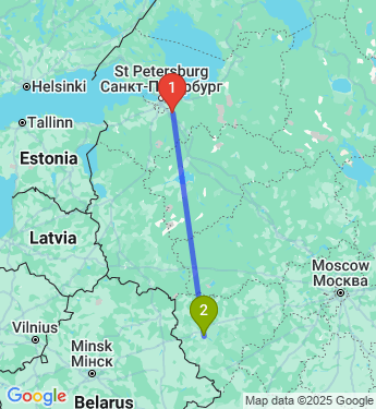 Маршрут из Ульяновки в Смоленск