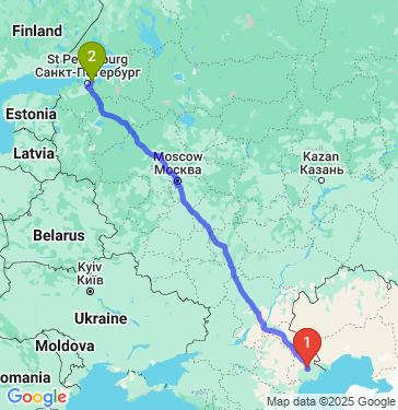 Маршрут из Астрахани в Всеволожск