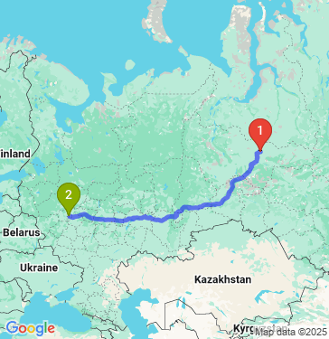 Маршрут из Когалыма в Красногорска