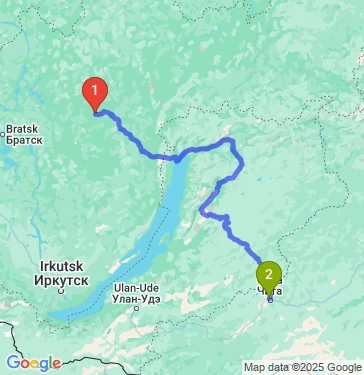 Маршрут из Усть-Кута в Читу
