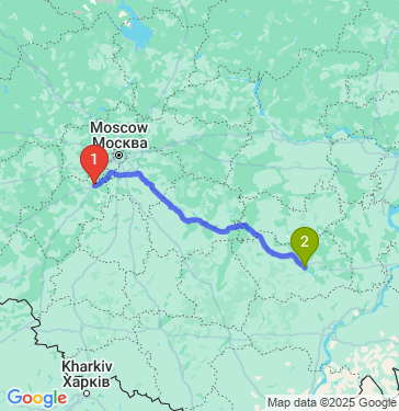 Маршрут из Обнинска в Пензу