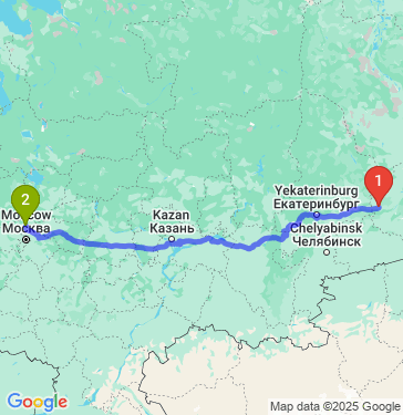 Маршрут из Тюмени в Дмитров